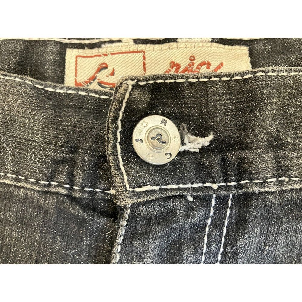 RIC Shorts Adult 38x14.5 Black Denim Bermuda Baggy Skater Urban Jean Mens‎ - Picture 2 of 11